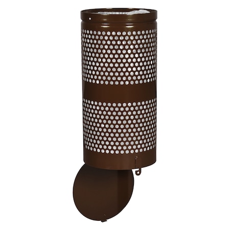 Ex-Cell Kaiser 10-Gal. Receptacle W/ Hinged Drop Bottom - Steel, Coffee Gloss WR690 COFFEE PERF